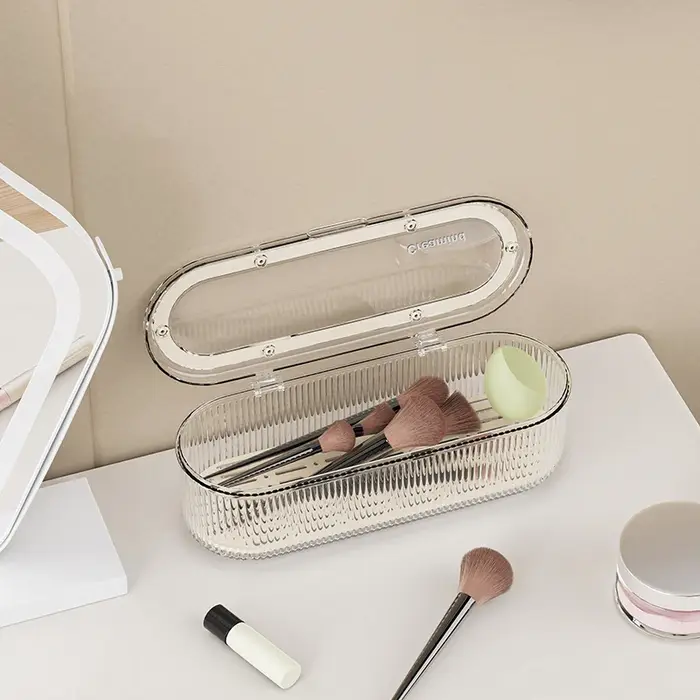 Boîte de rangement pour couverts avec couvercle