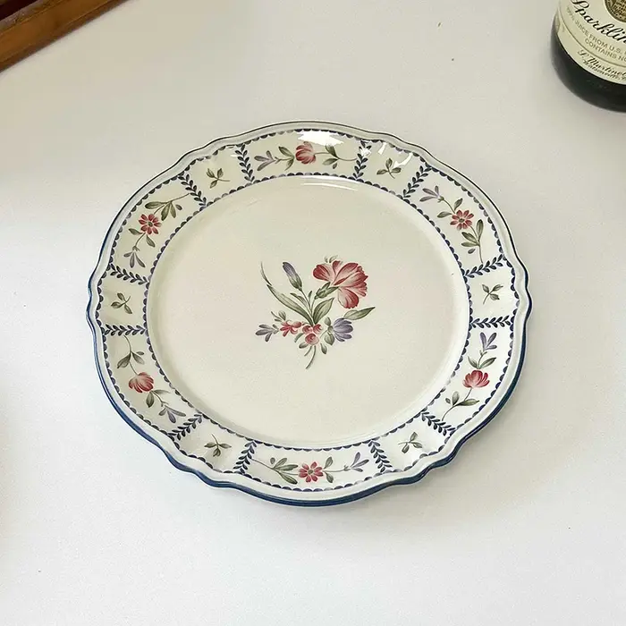 Assiette en céramique imprimée française