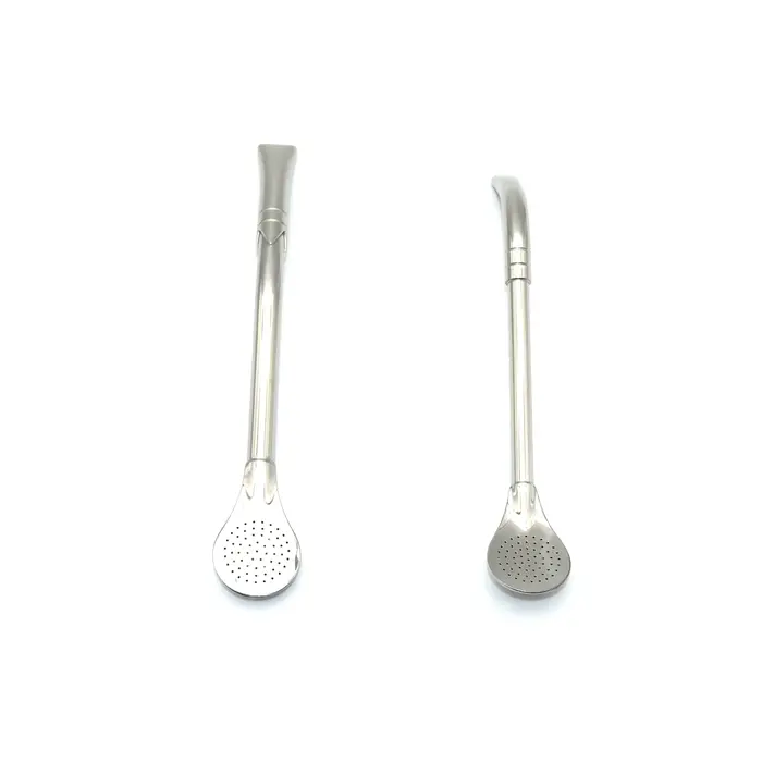 Nouveau Cuillère à paille en acier inoxydable 304, filtre à thé, Yerba Mate Bombilla, cuillères à ca