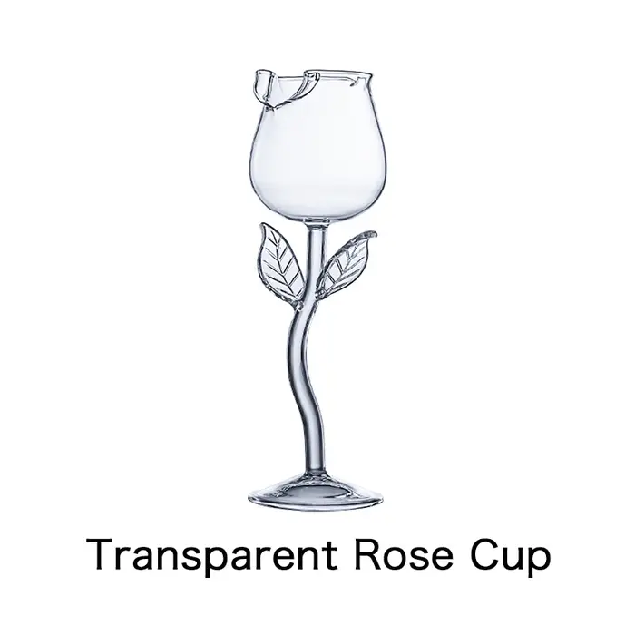 Verre à champagne en forme de rose, verre à vin rouge, verre à Cocktail de Bar, tasse en verre de ma