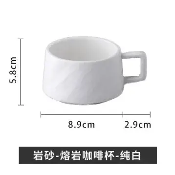 Ensemble de tasses à café en céramique de sable de roche de style japonais, tasse à thé exquise à fl