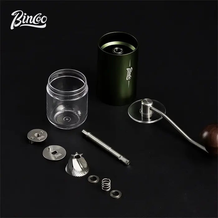 Bincoo visuel manuel moulin à grains de café Portable CNC en acier inoxydable bavure manivelle main