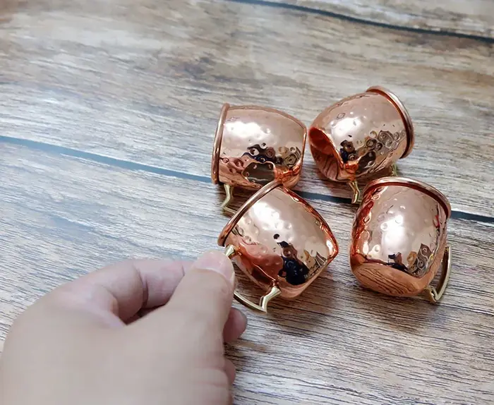 Mini-tasses martelées pour Moscow Mule et expresso