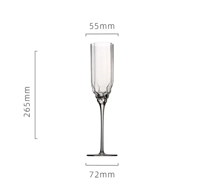 Verre à vin rouge en or et diamant, 1 pièce, verre de cristal de luxe léger européen, grande tasse d