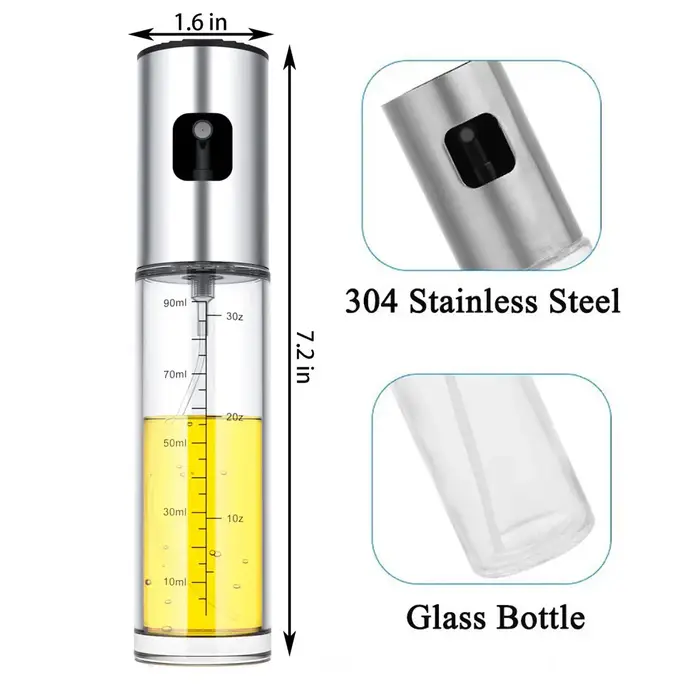 Bouteille distributeur d'huile d'olive en verre
