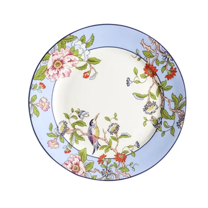 Assiettes haut de gamme en porcelaine, 8 pouces, style britannique, thé de l'après-midi, assiette à 