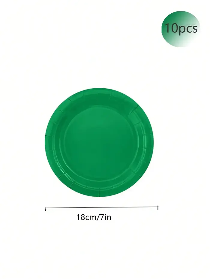 Assiettes à poulet en papier vert, assiettes à dessert en papier de 7/9 pouces, assiettes à poulet r