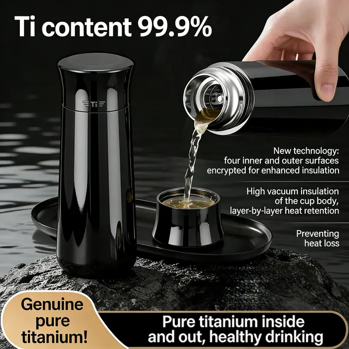 Tasse à café en titane pur à 99
