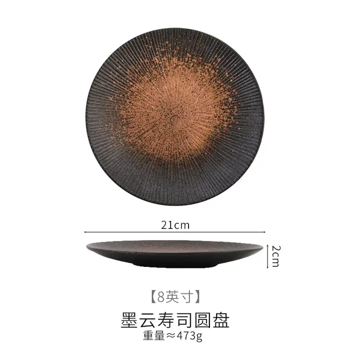 Assiette de cuisine occidentale en céramique