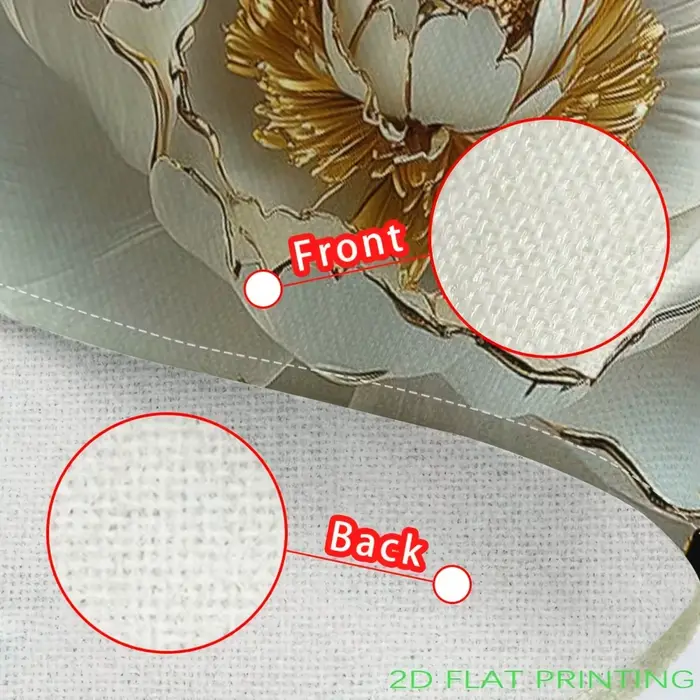 Napperons imprimés de fleurs plates 2D