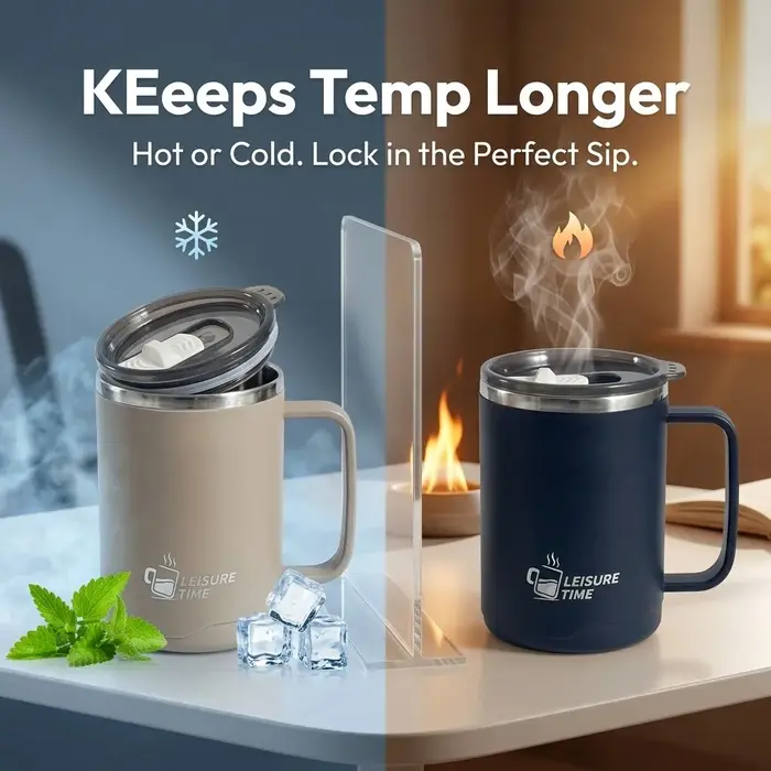 Mug à café thermique avec poignée