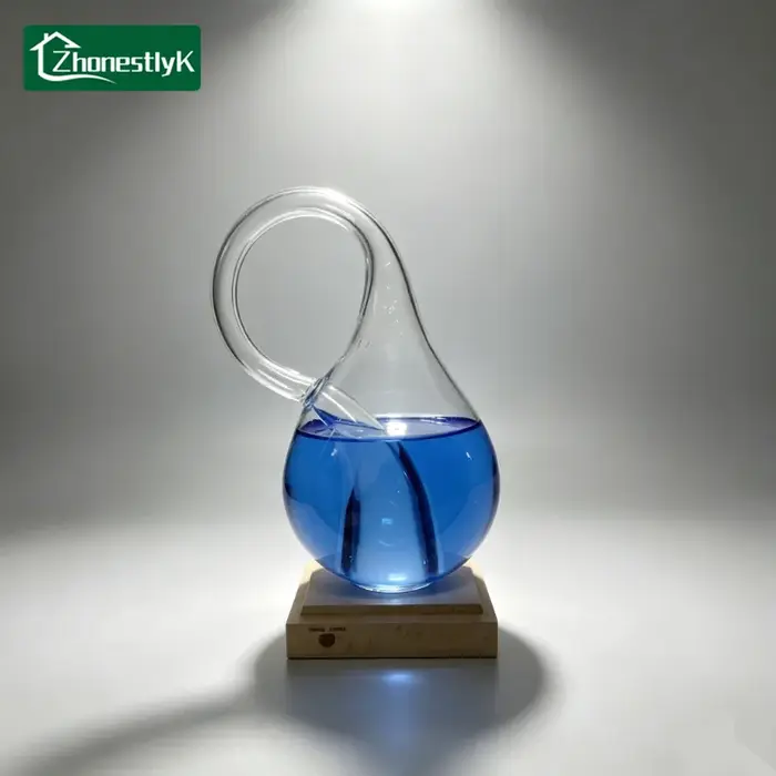 Bouteilles Klein décoratives en verre transparent pour salon