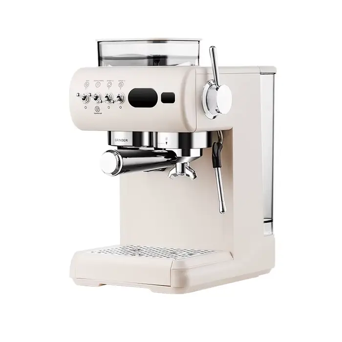 Machine à expresso semi-automatique – Pression de 20 bars avec moulin intégré, extraction double à f