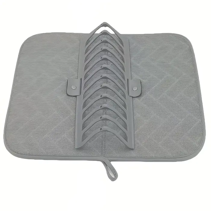 1 pièce Tapis et égouttoir à vaisselle pliable robuste avec support de comptoir gain de place