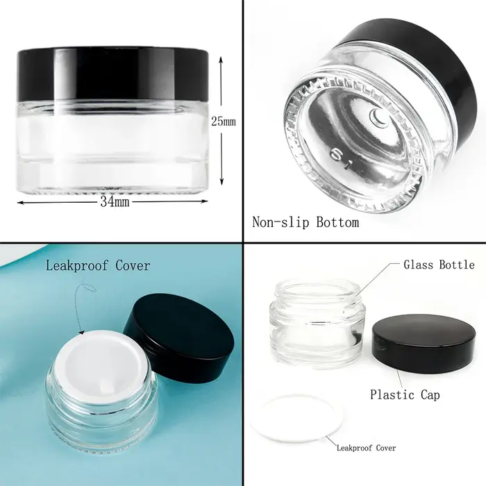 Pot en verre de 5ml, 20 pièces, conteneur de maquillage, bouteilles de crème pour le visage, boîte d