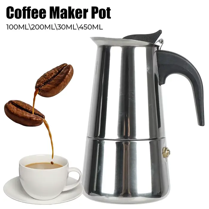 Cafetière Moka en acier inoxydable