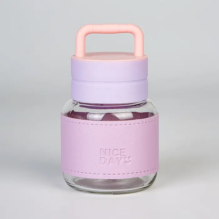 1 pièce Portable petit verre d'eau verre à jus Portable pour aller haut niveau d'apparence tasse pot