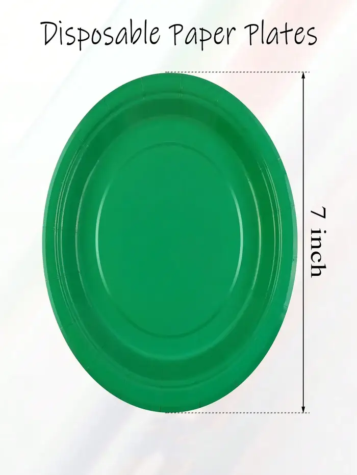 Assiettes en papier jetables vertes