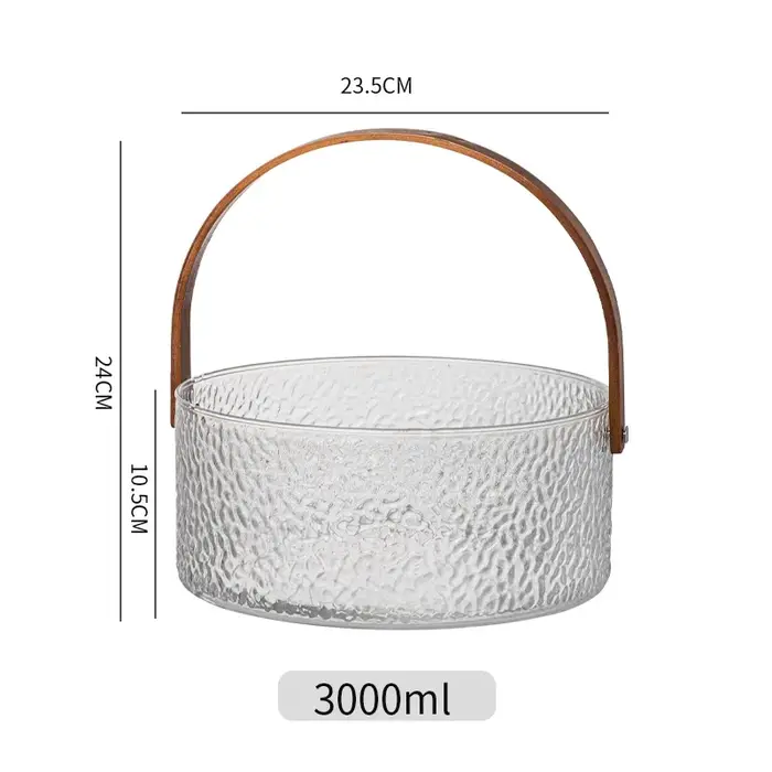 Bassin de glace circulaire en verre