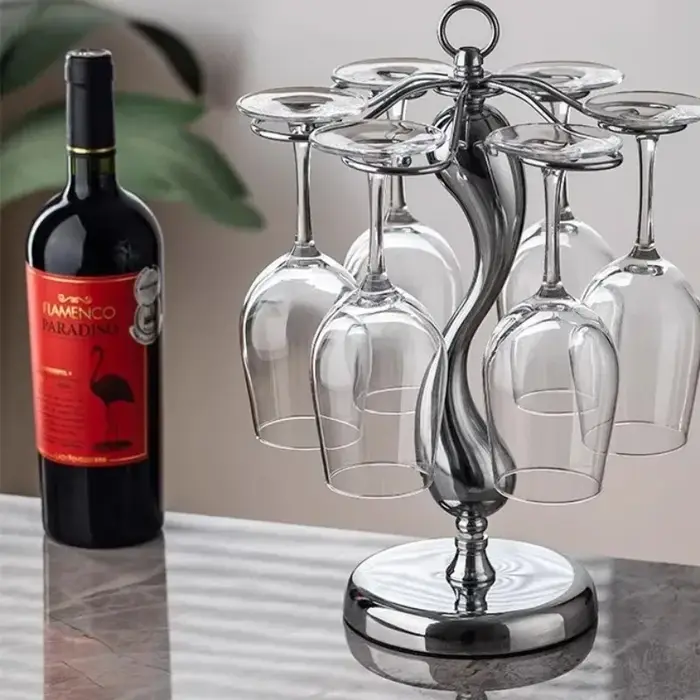 Présentoir de support de verre à vin de maison haut de gamme-support