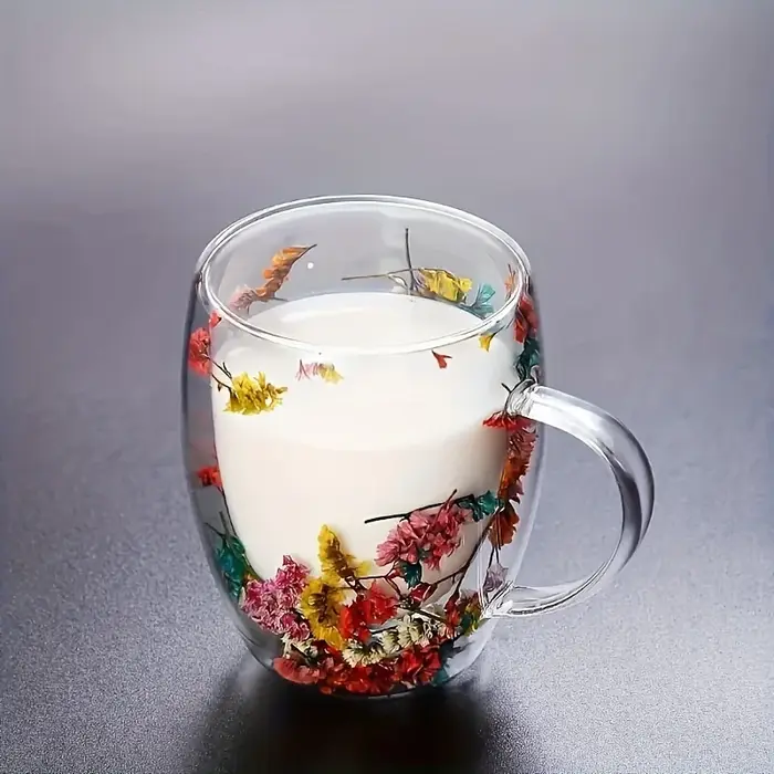 Tasses à café en verre transparent à double paroi