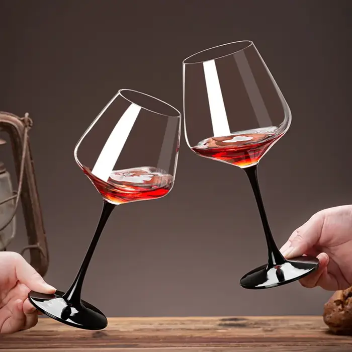 2 pièces léger luxe Premium tasse en cristal ensemble de verres à vin rouge grand verre fête