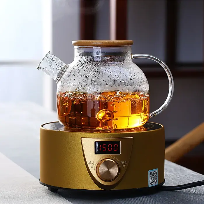 Théière en Verre Transparente Borosilicate
