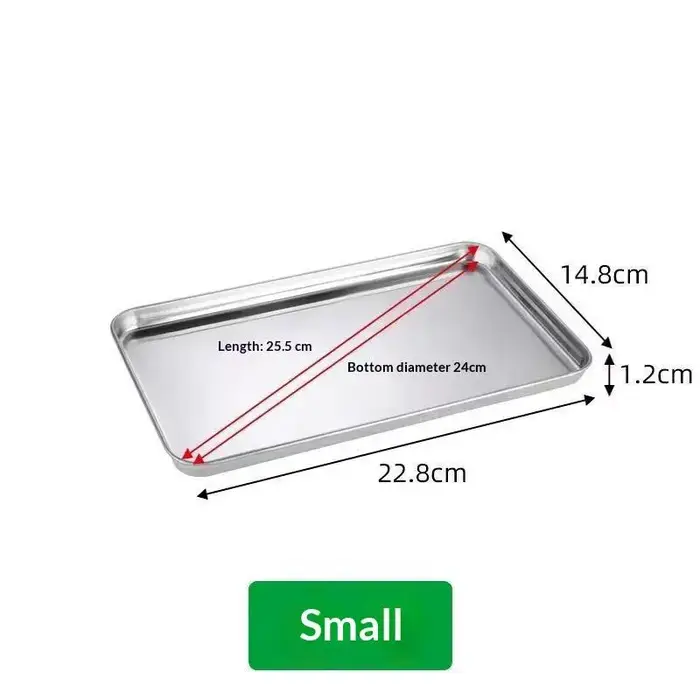 Plateau rectangulaire en acier inoxydable {Summer2} {MX} pour buffet commercial, service de nourritu