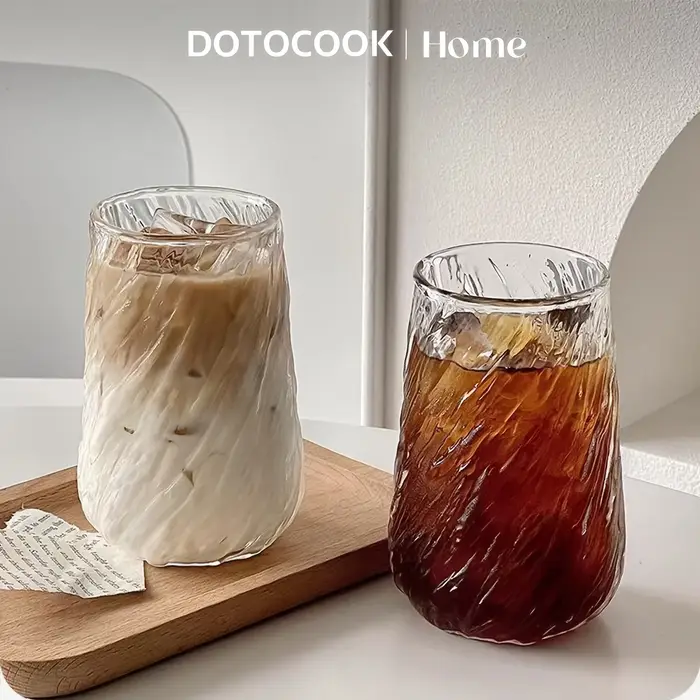 Tasse à café en verre transparente de 400ML