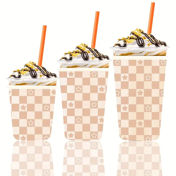 Lot de 3 manchons réutilisables pour gobelets à café glacé, compatibles avec les grandes tasses de 1