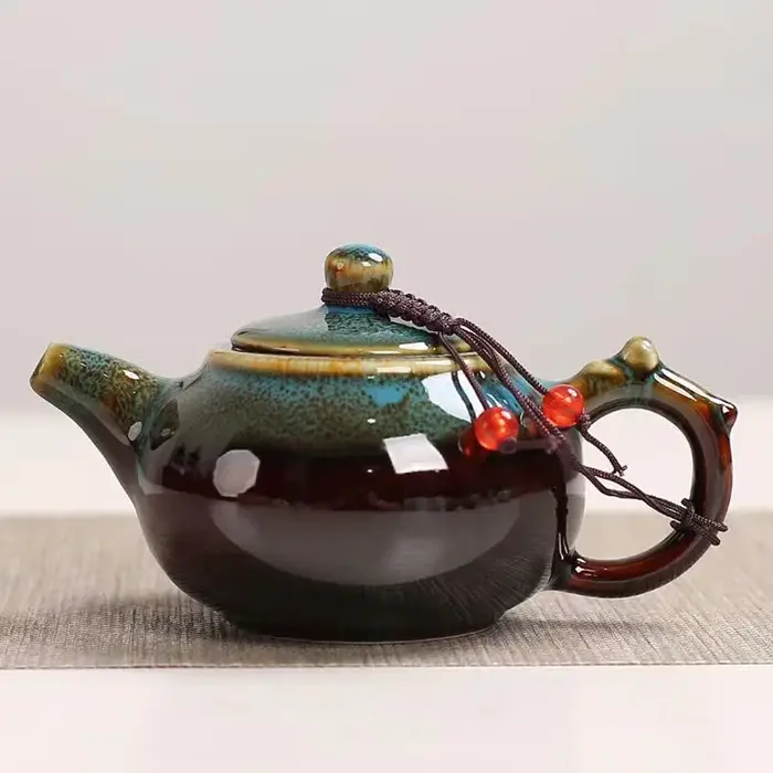 Service à thé de voyage en céramique glaçure, service à thé chinois Gaiwan, tasses à thé en céramiqu