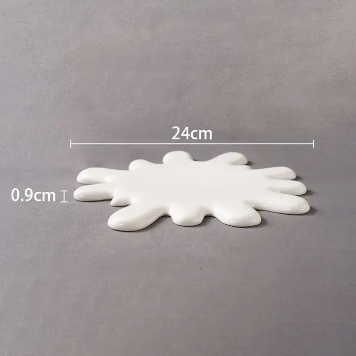 QuePlate-Assiette plate irrégulière en céramique