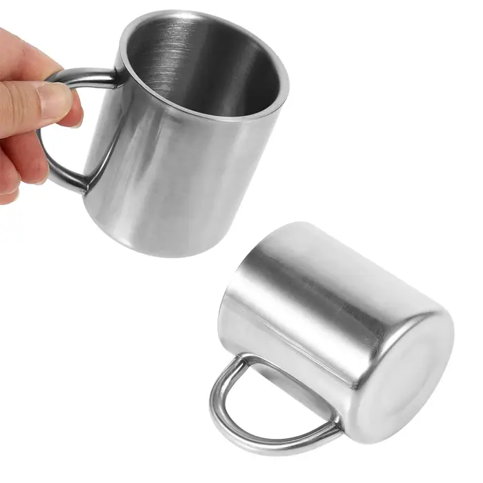 Tasse à café portable en acier inoxydable à double paroi