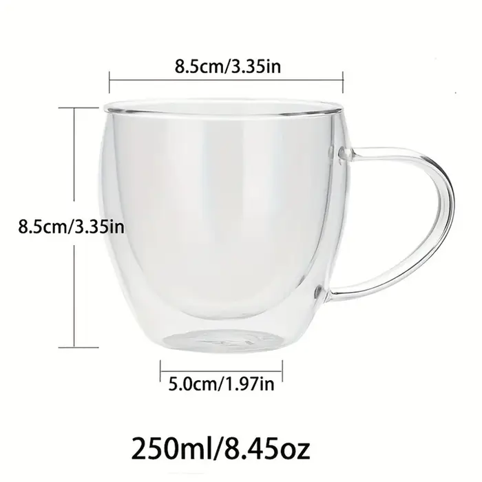 Tasse à café en verre Borosilicate à Double paroi de qualité supérieure