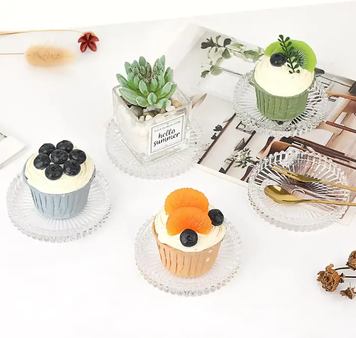 Sous-verres en verre transparent moderne pour boissons