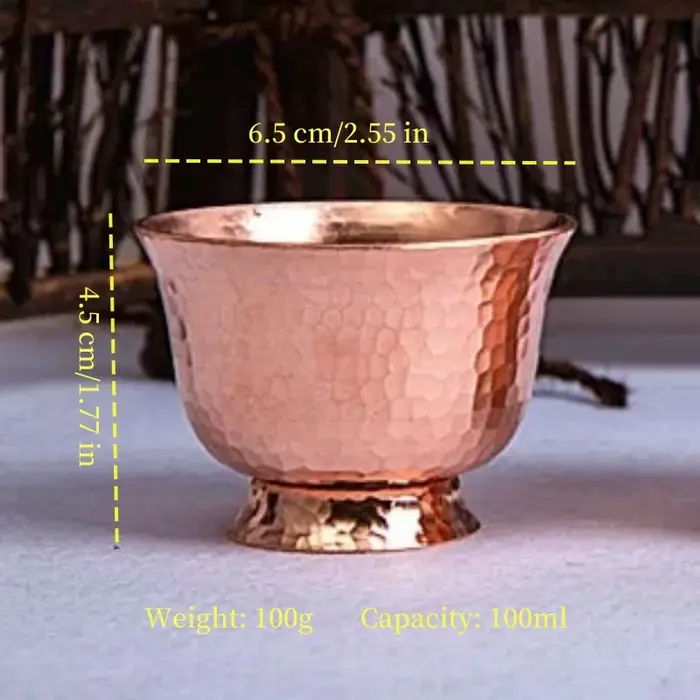 Tasse à café en cuivre pur fabriquée à la main