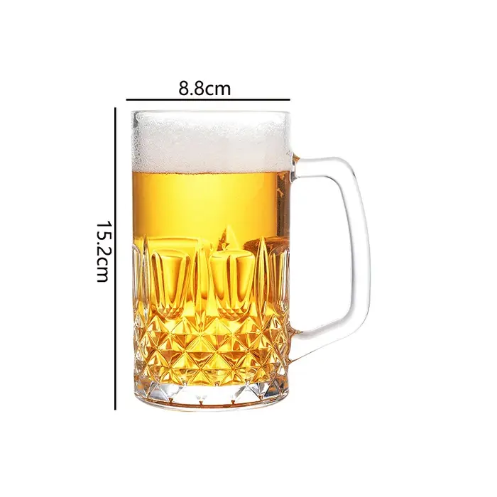 Verre à bière à fond épais de 400ml/600ml