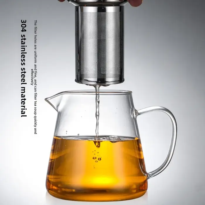 Théière en verre borosilicate résistant à la chaleur