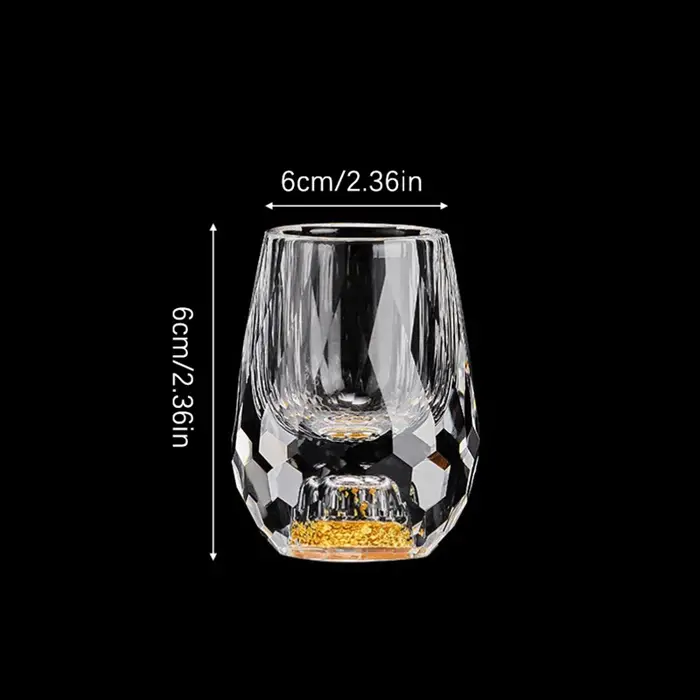Verre à certifiée en cristal de luxe, verre à saké Shochu, double verre astronomique, feuille d'or, 