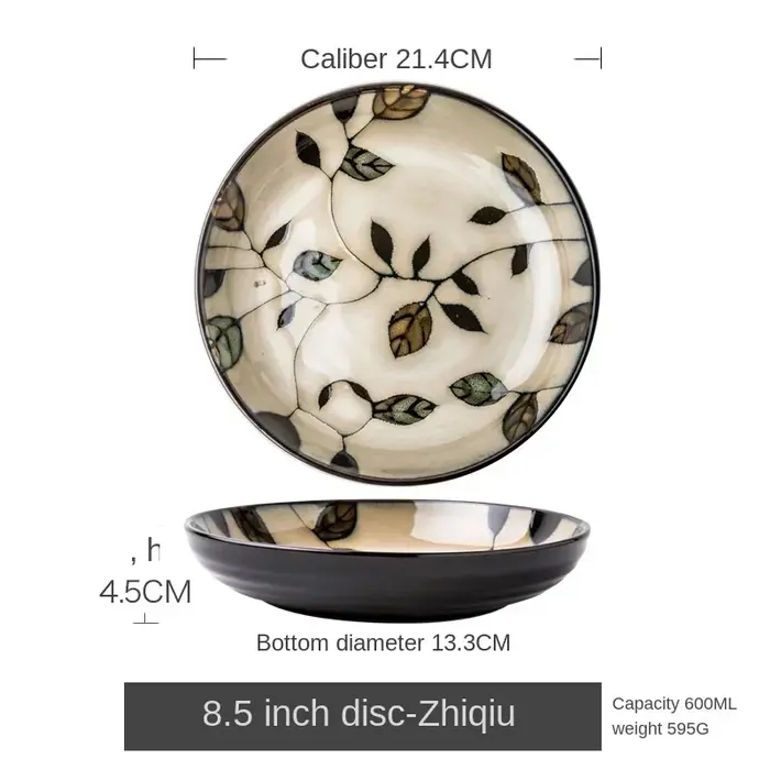 Assiette creuse en céramique de style chinois