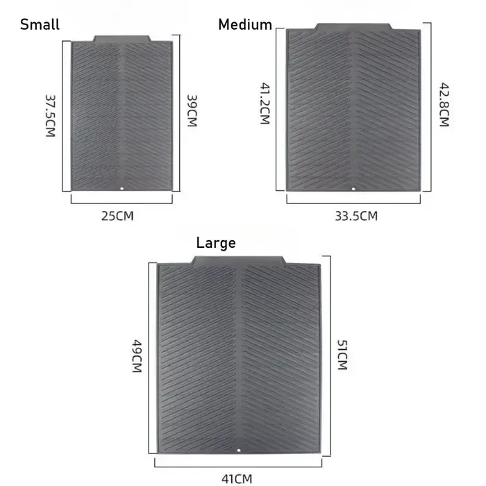 Tapis de séchage de vaisselle en silicone antidérapant