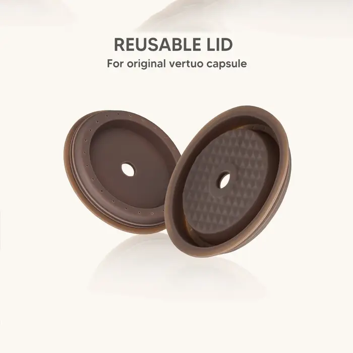 Couvercle réutilisable en silicone de qualité alimentaire pour capsules de café VerAACoffee
