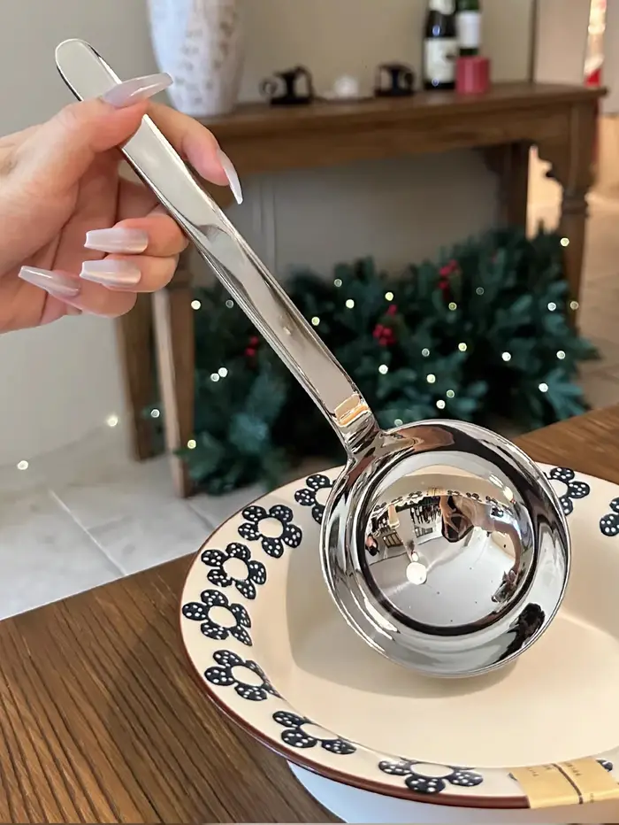1 pièce Louche à soupe en acier inoxydable à manche court