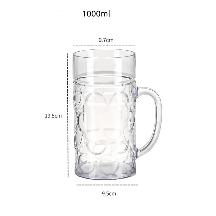 Chope à bière réutilisable et incassable