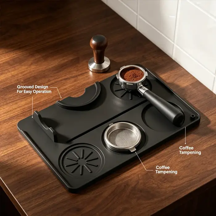 Tapis de pressage de café en silicone