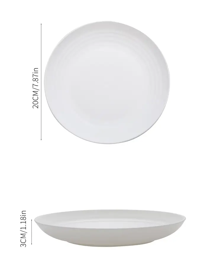 8 assiettes en PP, anti-chute et réutilisables