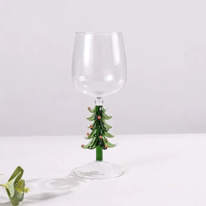 Verre à boire 3D avec figurine d'arbre Noël à l'intérieur