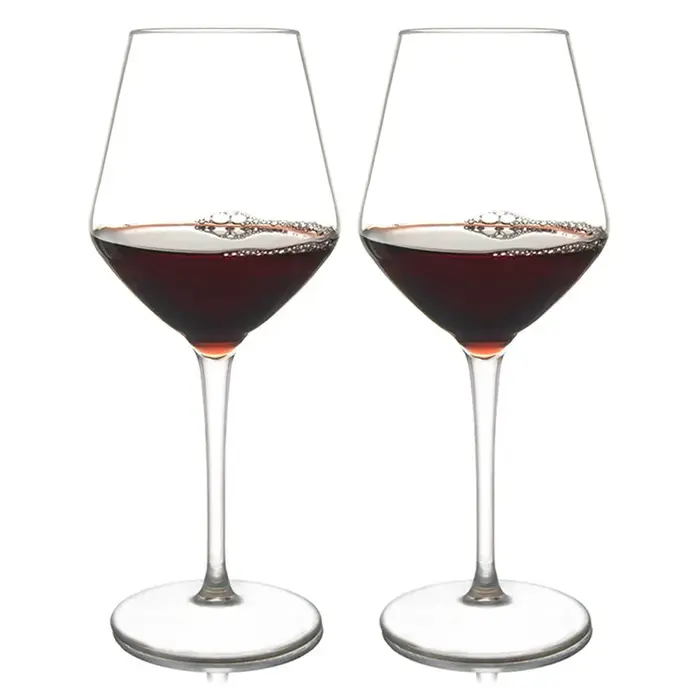 Verre à vin à tige en plastique transparent incassable
