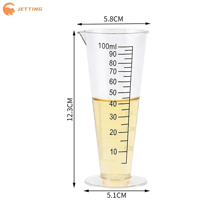 Tasse à mesurer transparente en acrylique de 100ml
