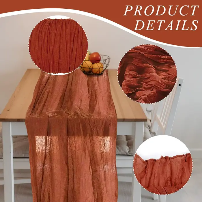 Chemin de Table en gaze de noël de 120 pouces